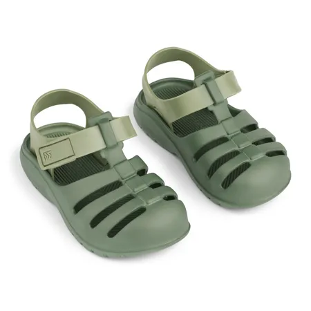 UK 3 Beau Two-Toned Green Sandals