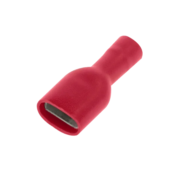 Unicrimp QRFPO63F 100 X Red Fully Ins Female Push On 6.3mm (100 Pack)