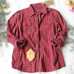 Vintage Lace & Patch Plaid Flannel #8