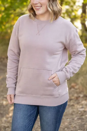 Vintage Wash Pocket Pullover - Blush Pebble