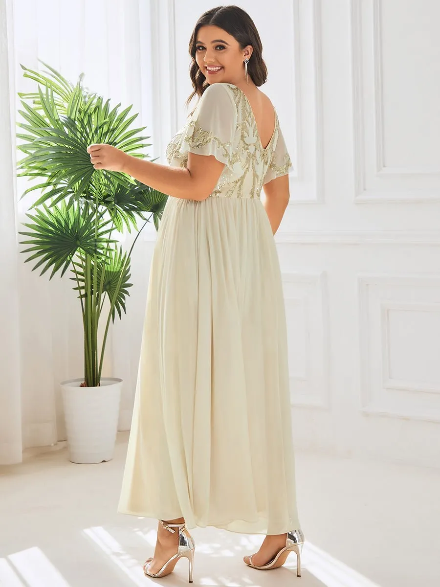 Virginia ankle length dress in light gold Express NZ wide