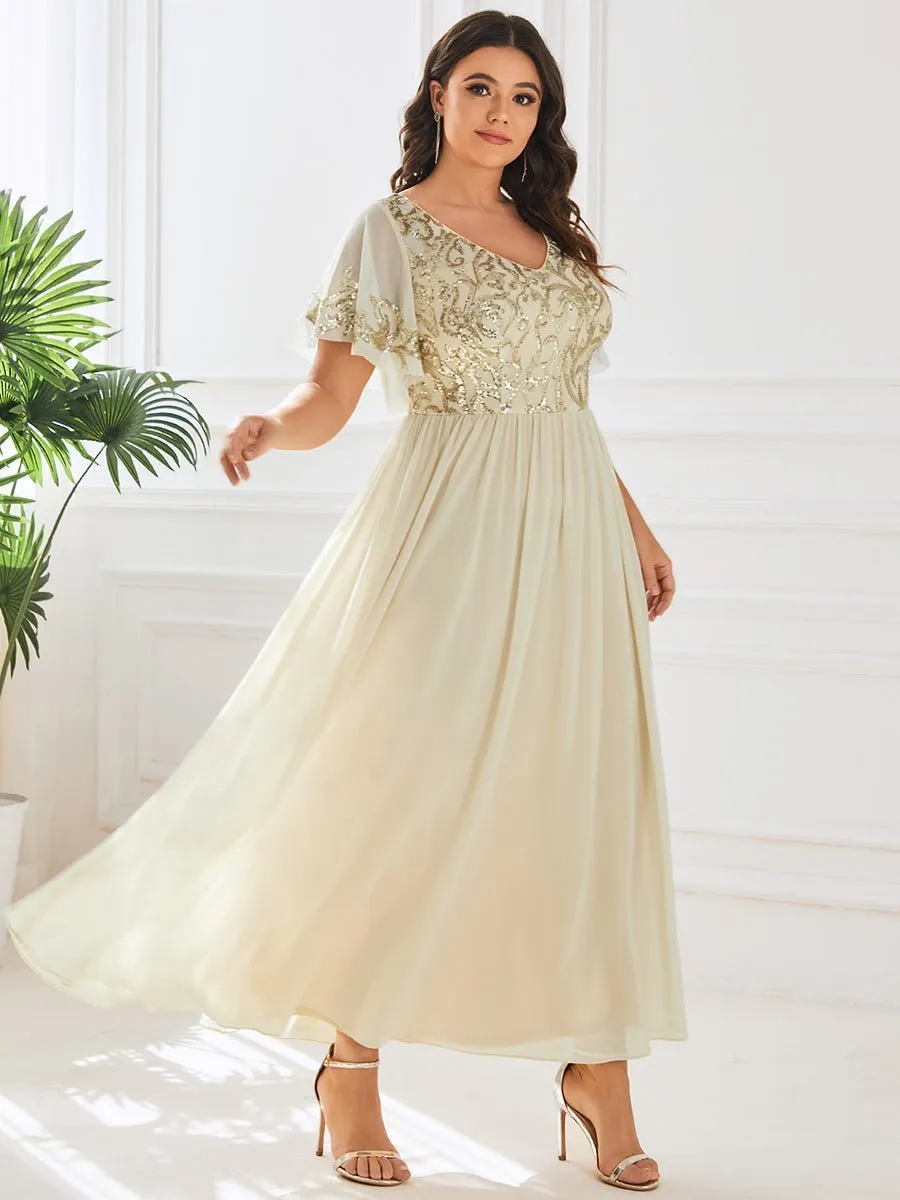 Virginia ankle length dress in light gold Express NZ wide