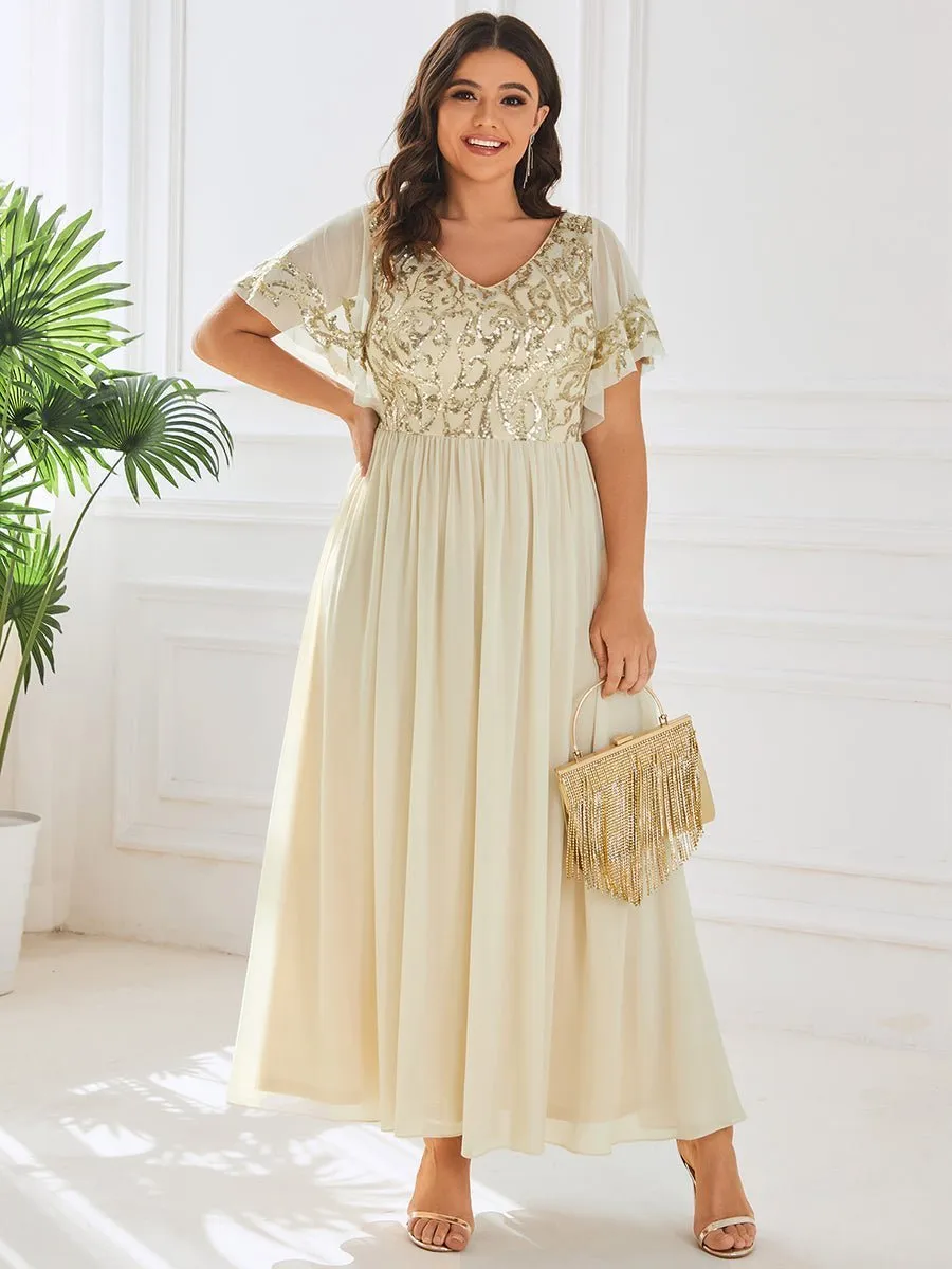 Virginia ankle length dress in light gold Express NZ wide