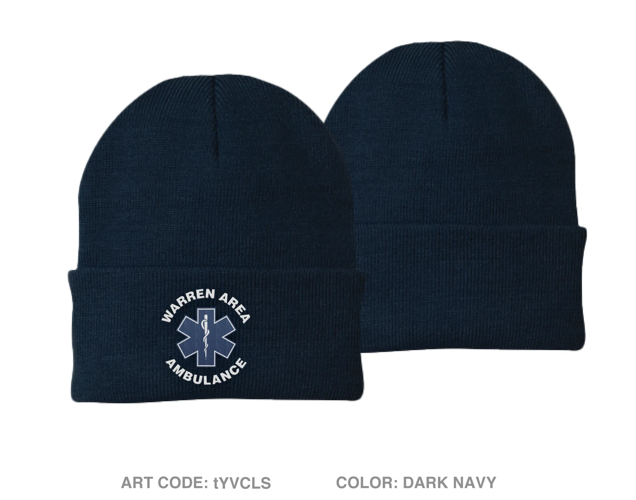 Warren Area Ambulance Embroidered Knit Beanie - tYVCLS
