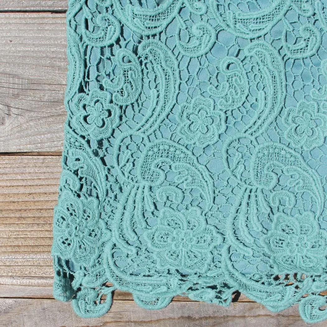 Wild Horses Lace Dress in Sage