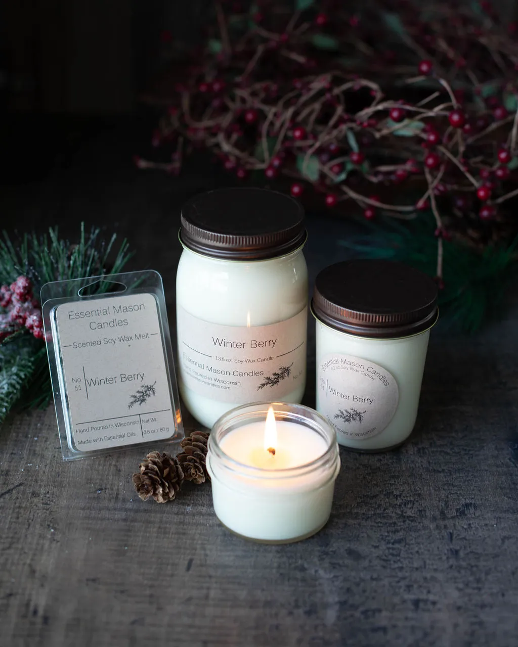 Winter Berry Soy Candle - 13.6 oz
