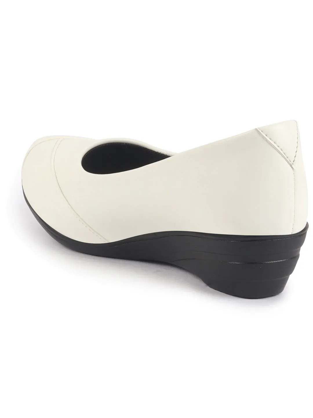 Women All Day Comfort Wedge Heel Slip On Ballerina Shoes Elegant Work Flats Office Formal Slip On Shoes