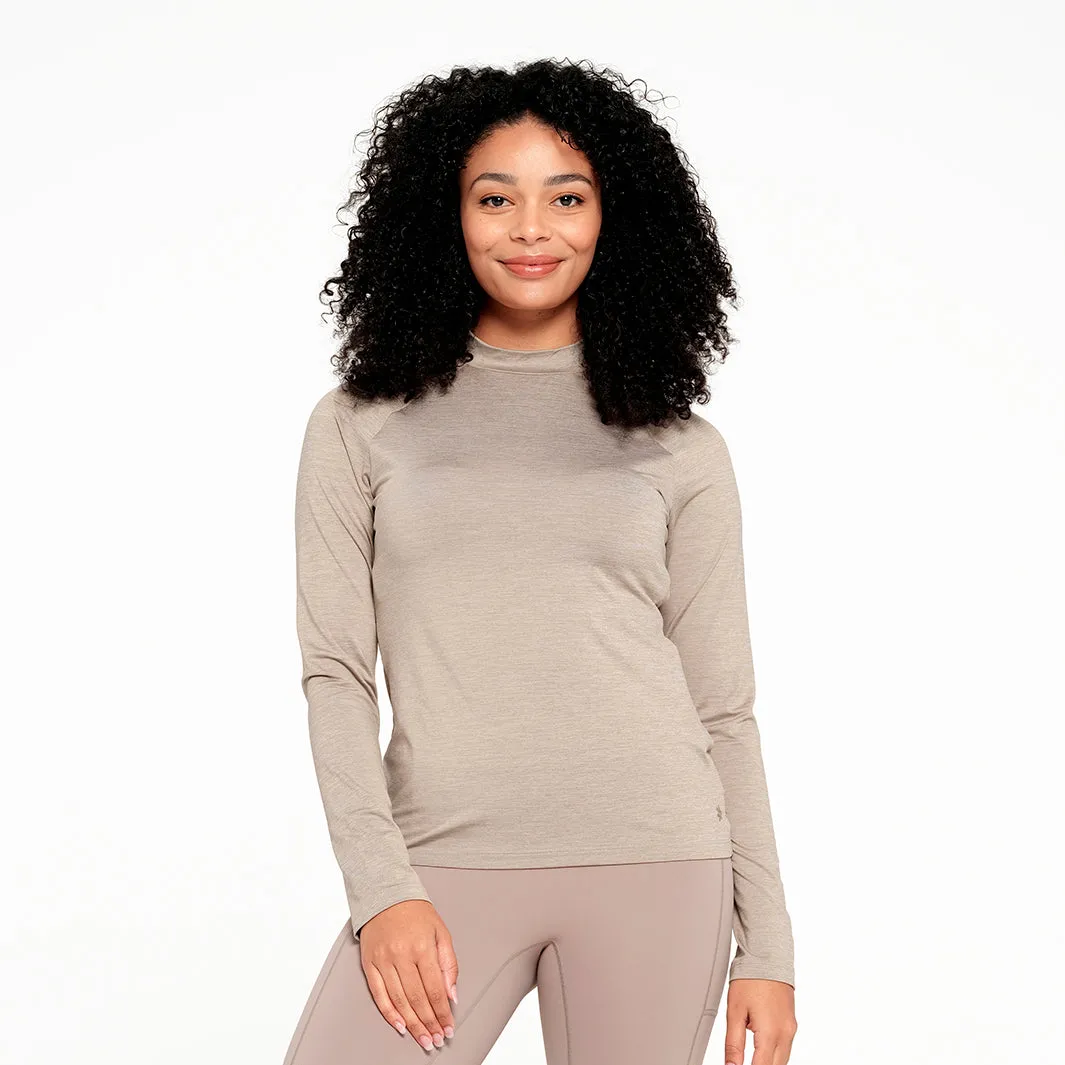 Womens Active Long Sleeve Top - Silver