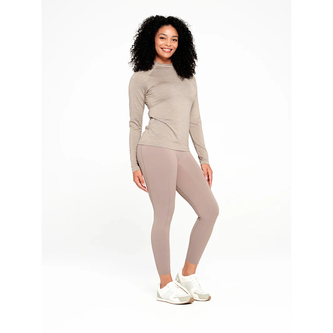Womens Active Long Sleeve Top - Silver