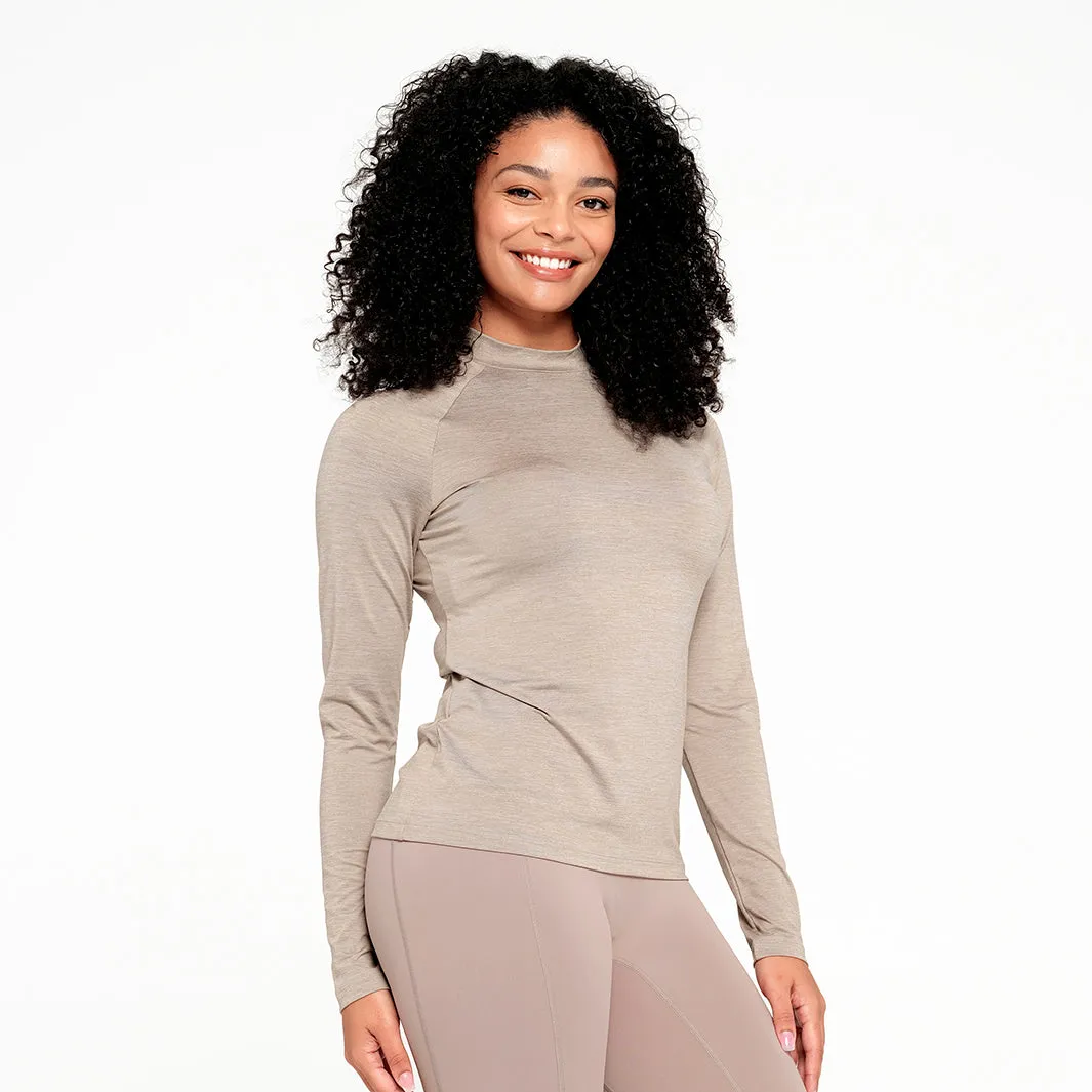Womens Active Long Sleeve Top - Silver