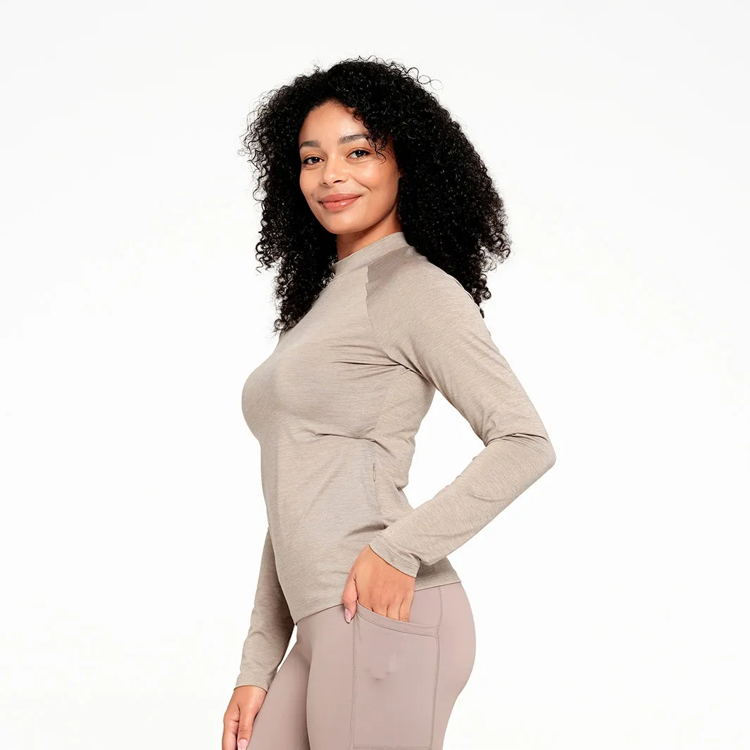Womens Active Long Sleeve Top - Silver
