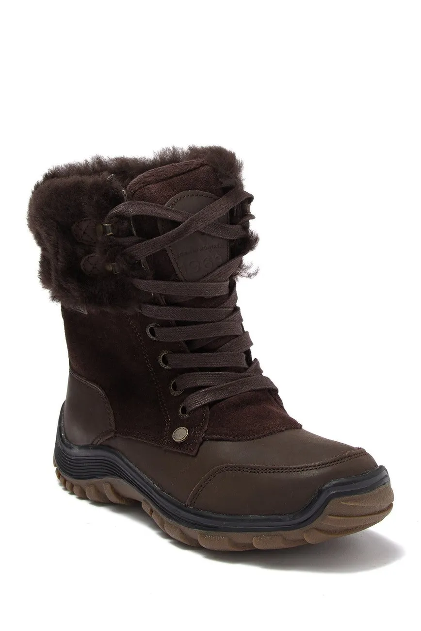 Women's Pajar Abbie Genuine Sheepskin Lined Waterproof Boot, Dark Brown, Sz 6-6.5! Retails $231 