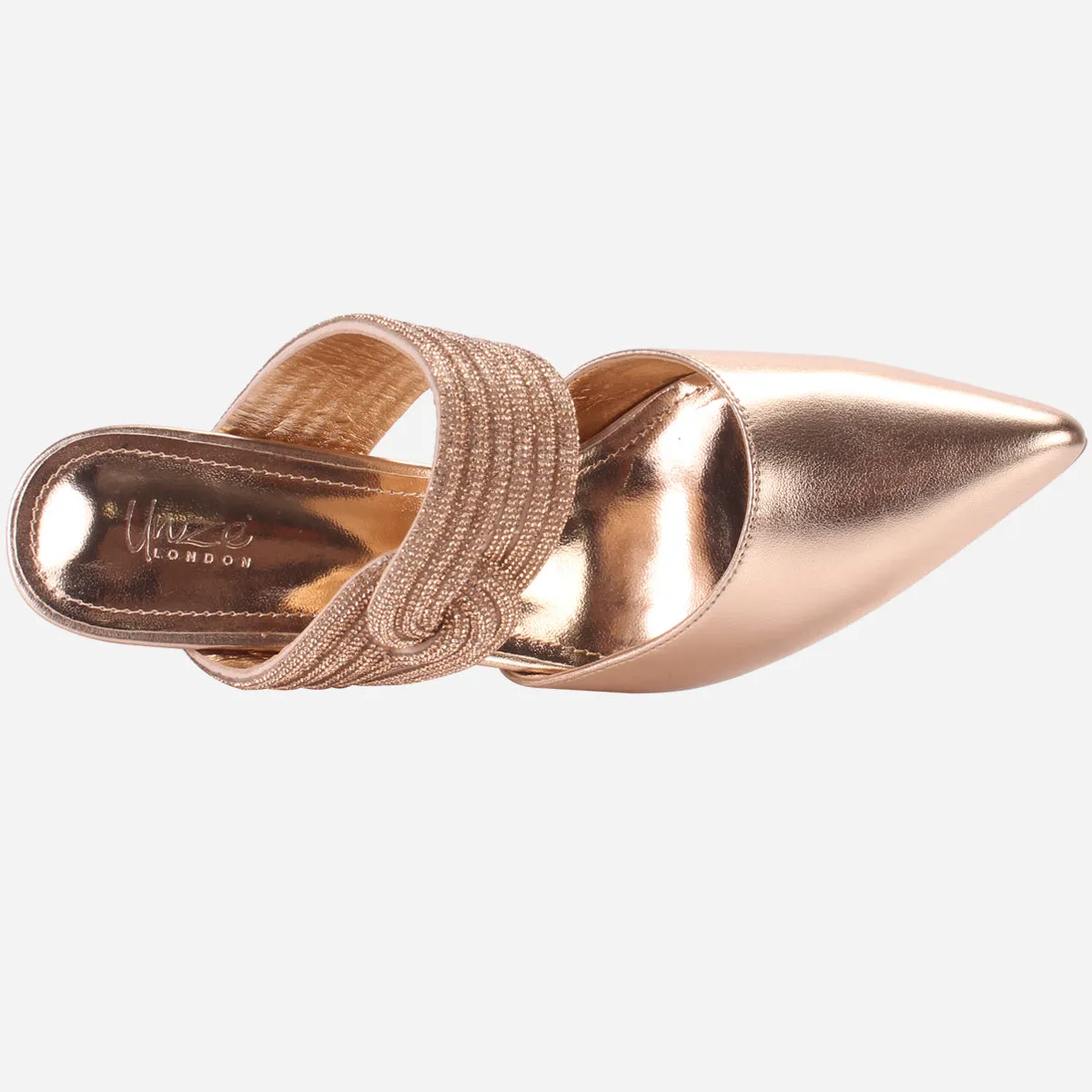 Womens "JANVOY" Embellished Pointed Toe Sandals