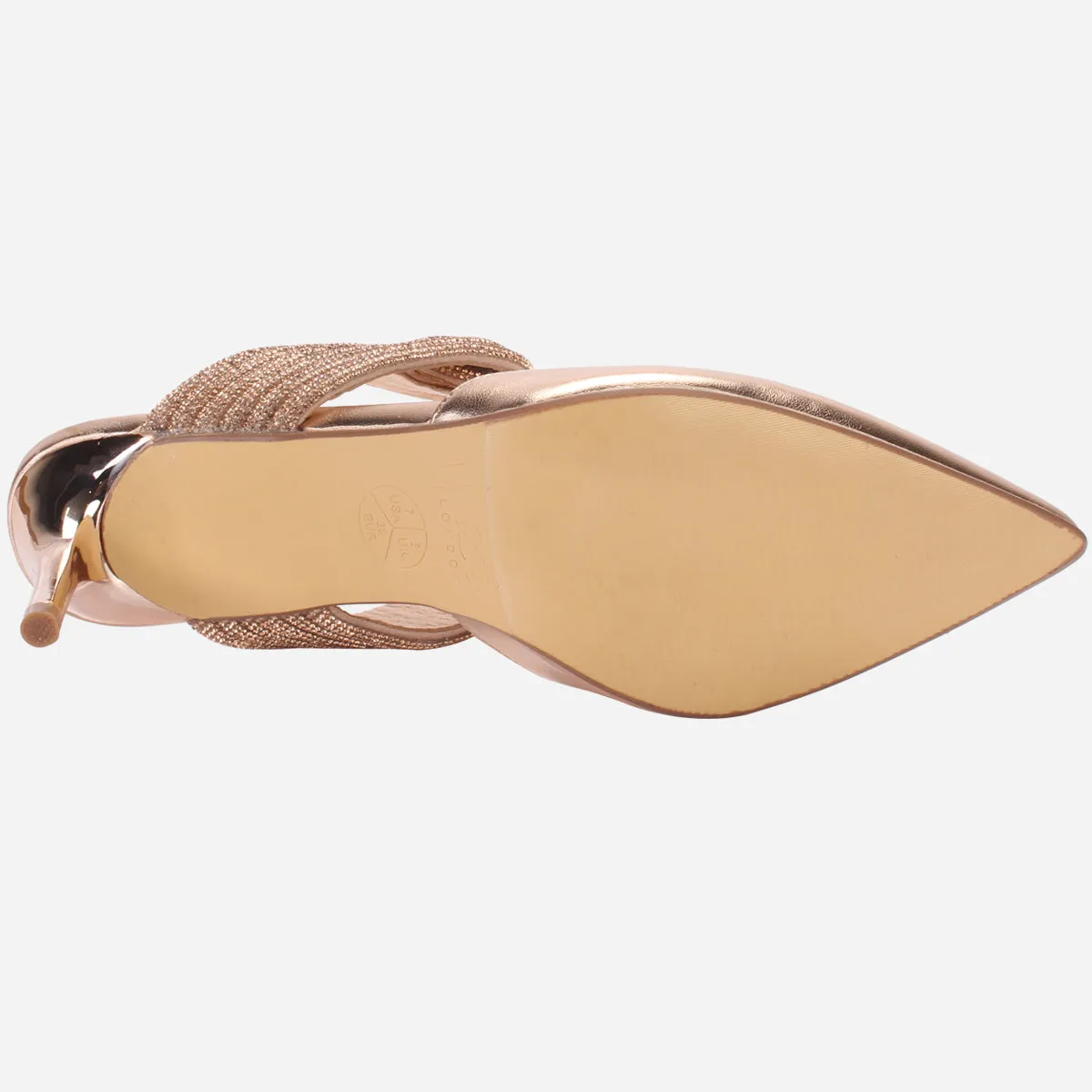 Womens "JANVOY" Embellished Pointed Toe Sandals