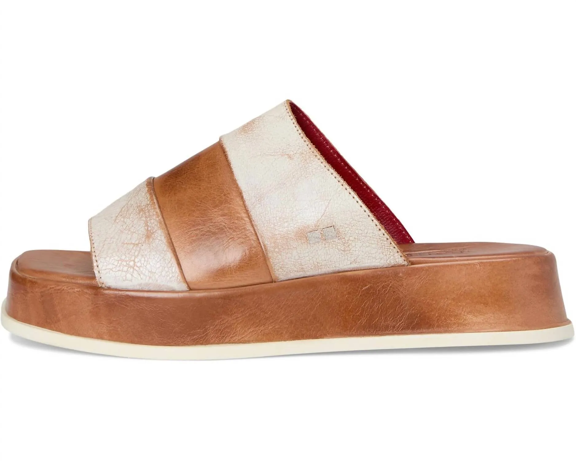 Women's Vext Leather Banded Slide Sandals In Nectar Lux Tan Rustic