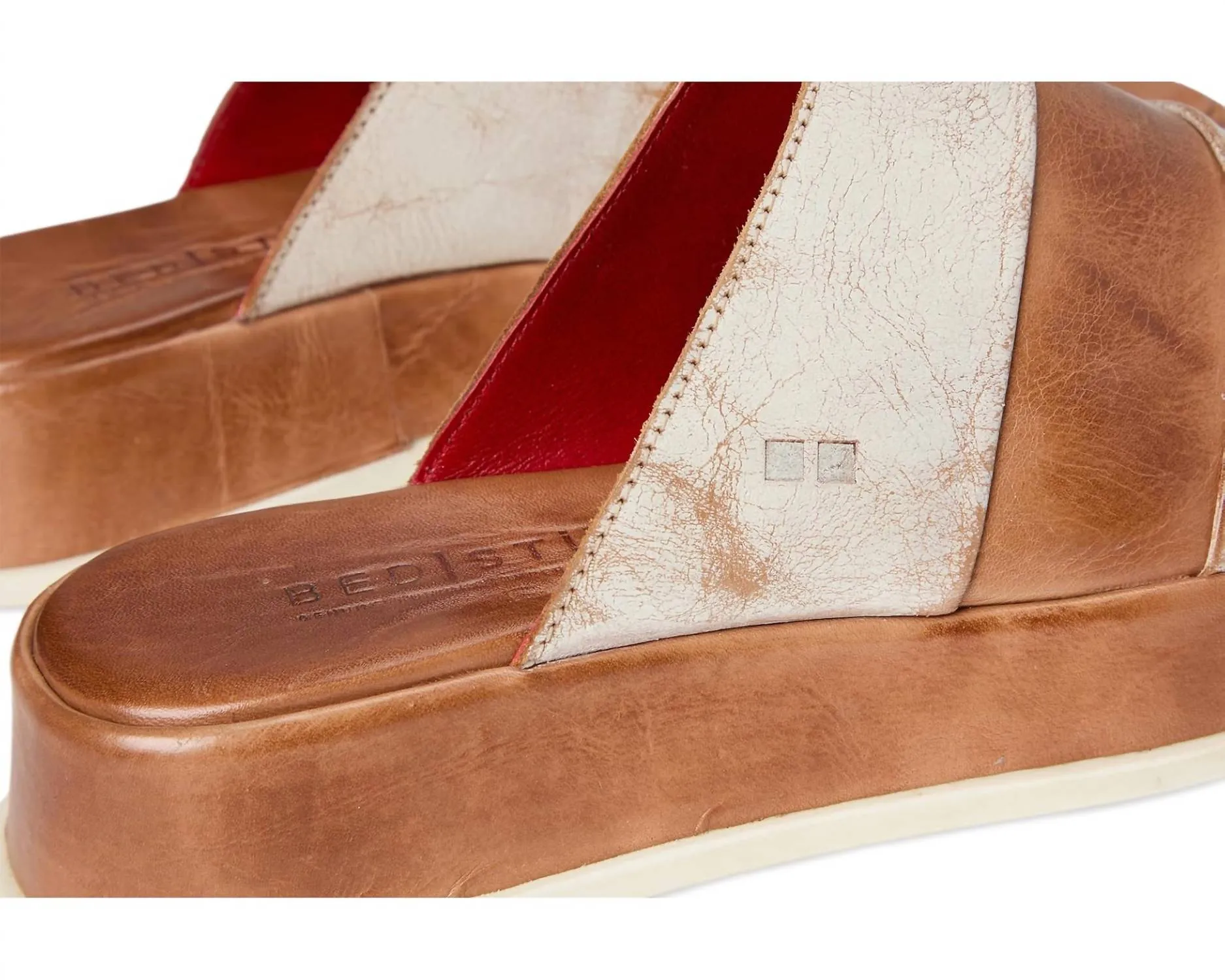 Women's Vext Leather Banded Slide Sandals In Nectar Lux Tan Rustic