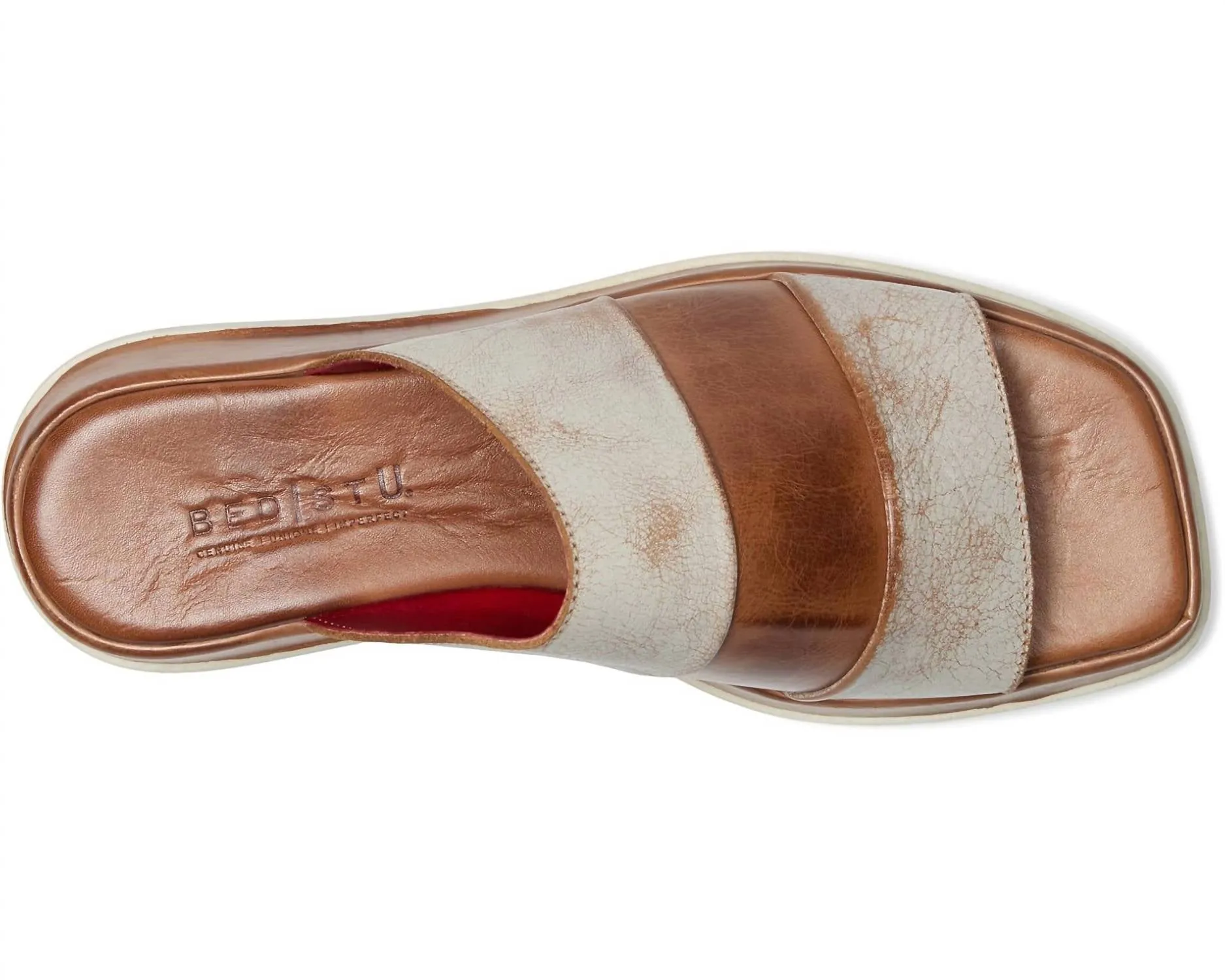 Women's Vext Leather Banded Slide Sandals In Nectar Lux Tan Rustic
